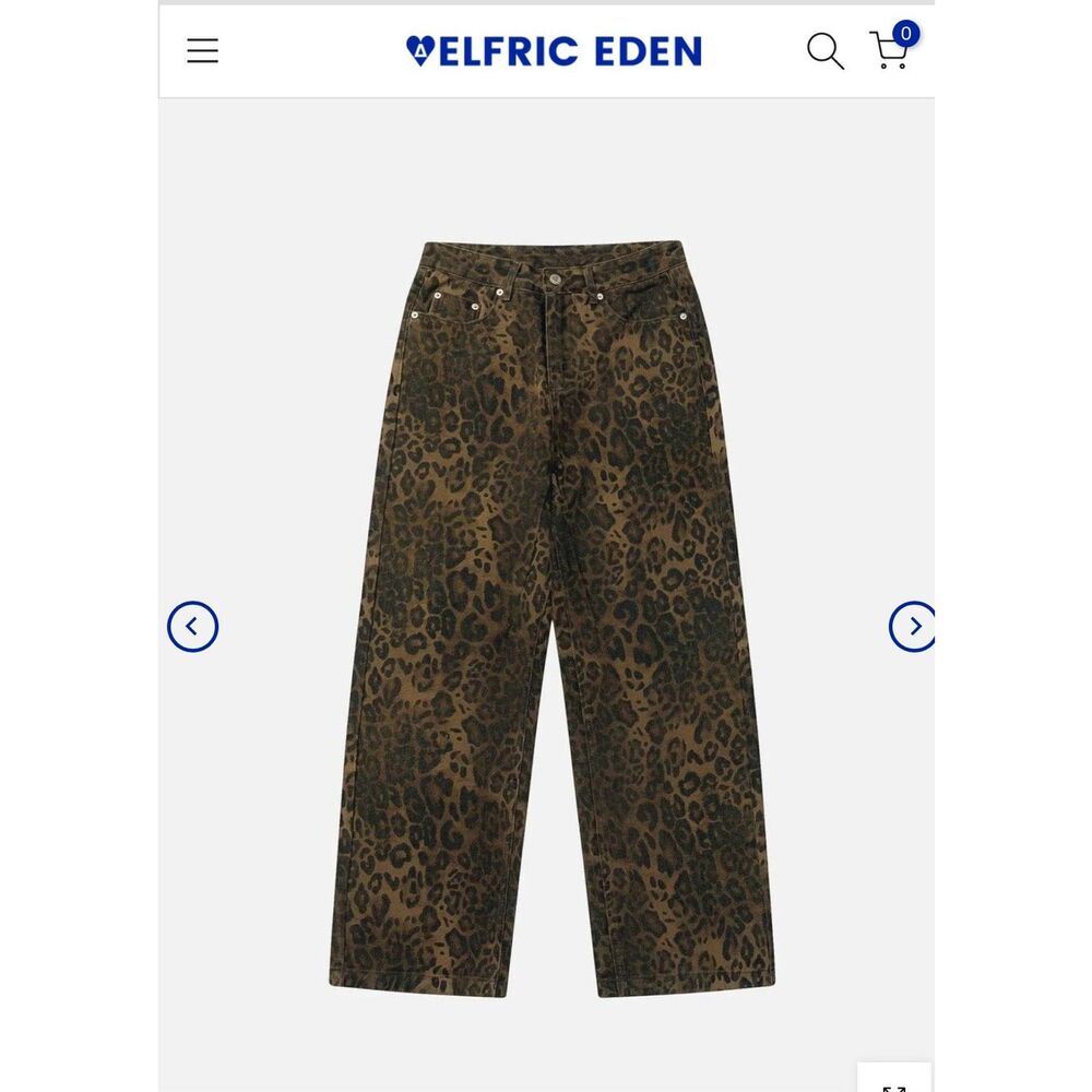 Aelfric Eden Leopard Print Jeans - NWT - Picture 2 of 6